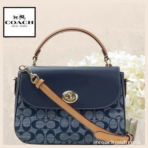 Coach Handbags - NWT COACH Marlie Top Handle Satchel Chambray